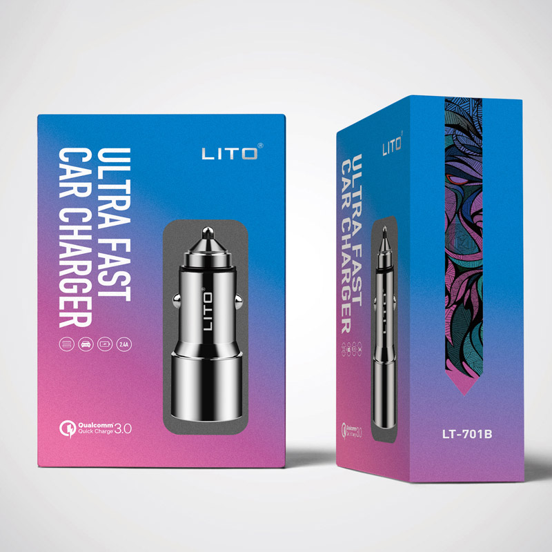 Lito Rapid Car Charger Dual Port Car Charger For Mobile Phone/Tablet