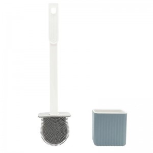 Flexible Brush and Holder for Toilet
