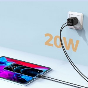 Joyroom L-Qp207 20W Dual Port PD+QC3.0 Mini Fast Charger Adapter (EU)