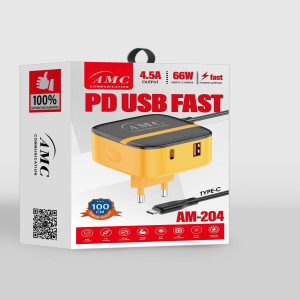 AMC AM-204 (4.4A) TYPE-C PD USB FAST CHARGER